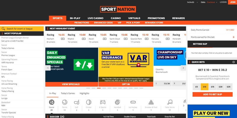 SportNation Website